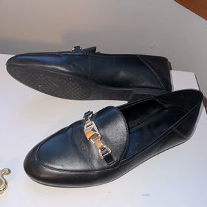 Michael Kors Black Leather Loafers - Size 8